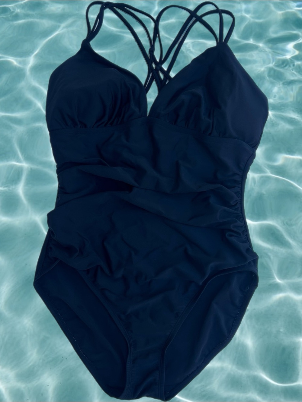 Classic Black One-Piece Swimsuit with Strappy Back
